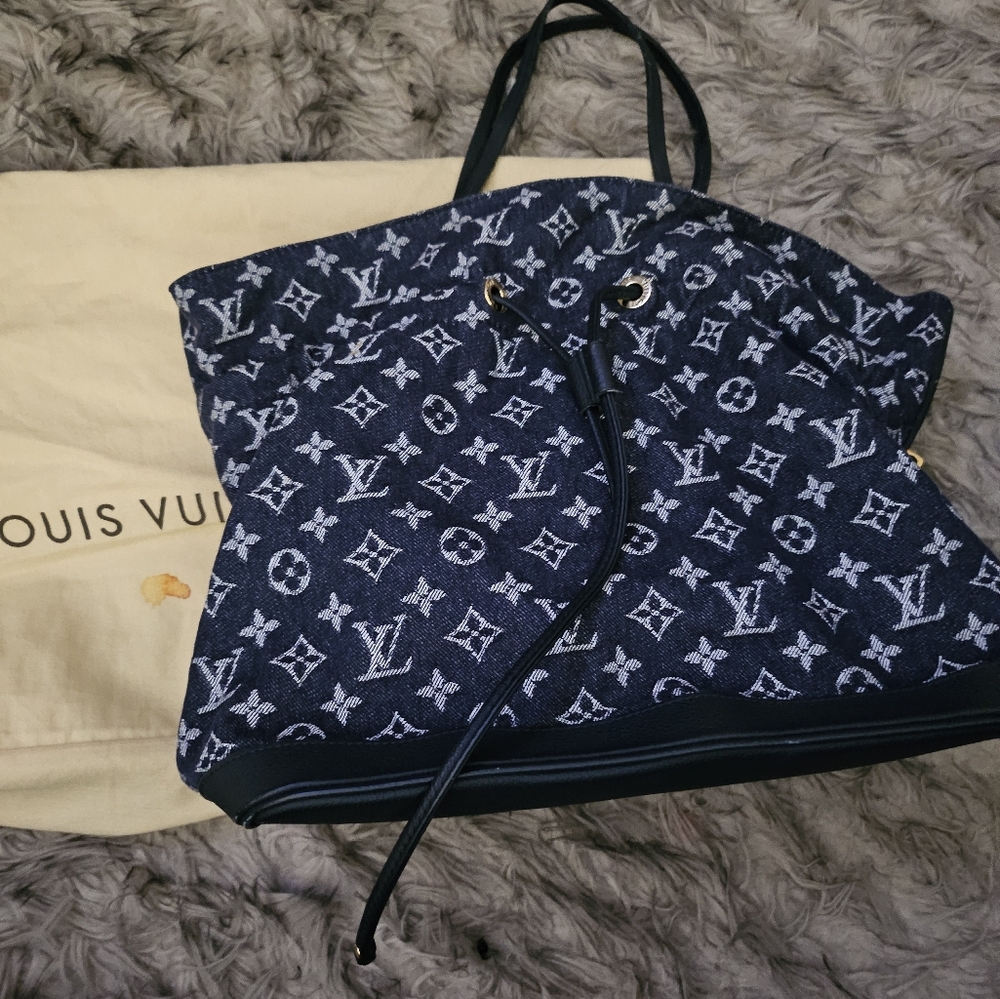 Louis Luitton Tote Demin Monogram Purse